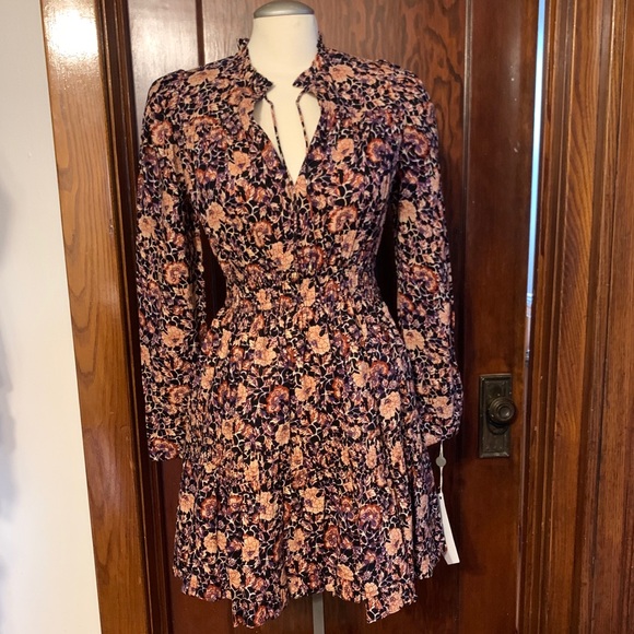 Ulla Johnson Liv Dress in navy multicolor print - Picture 8 of 8